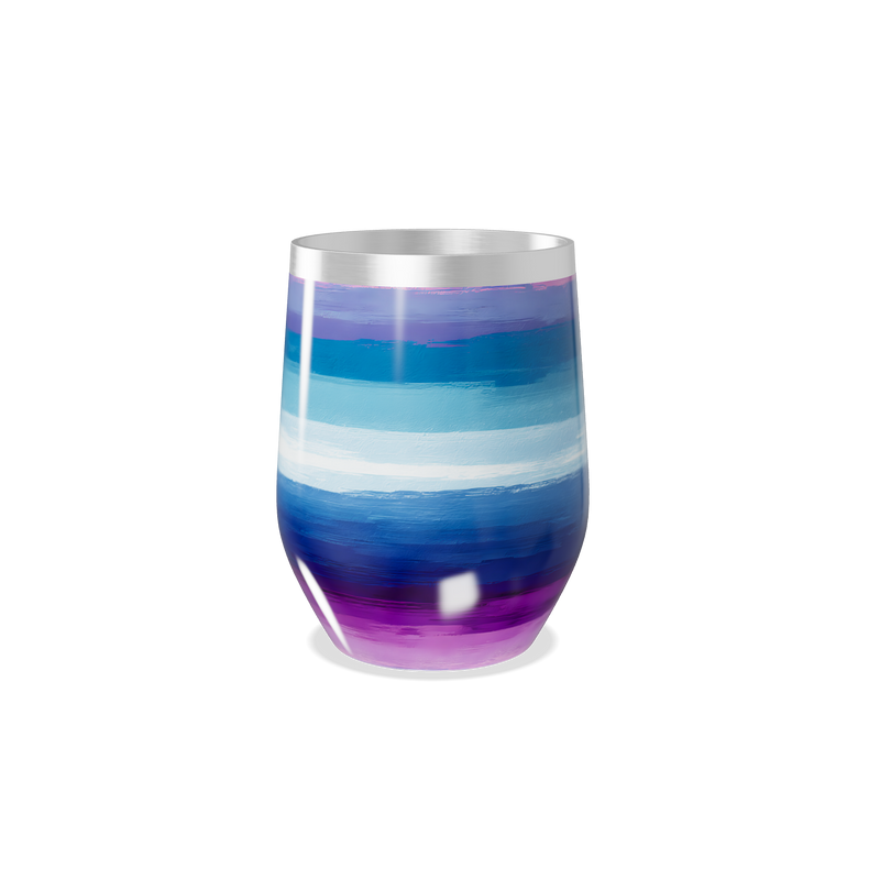 Copo Térmico Slim - Listras Azul e Roxo