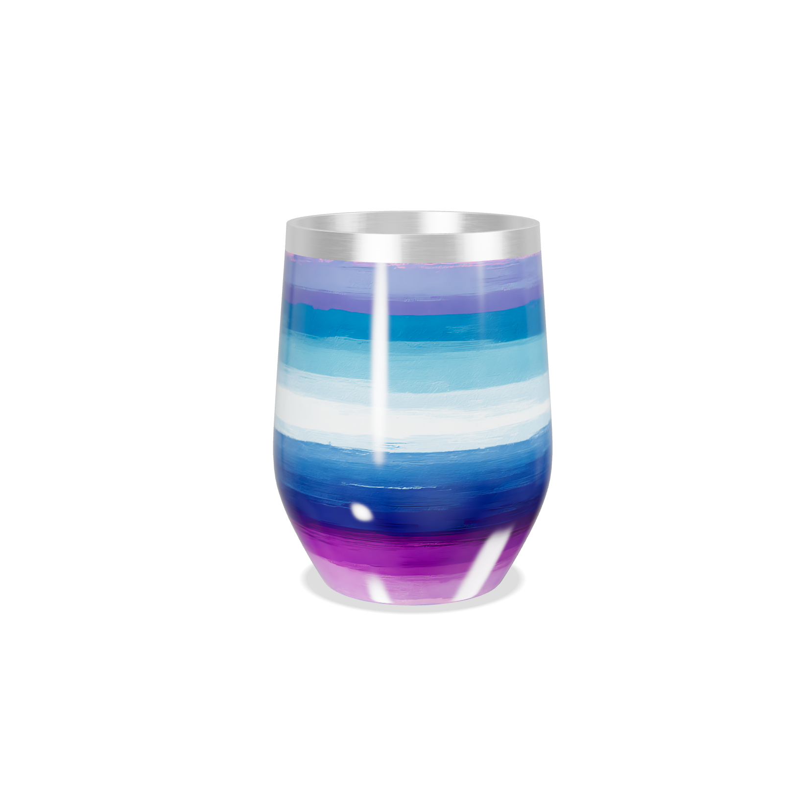 Copo Térmico Slim - Listras Azul e Roxo