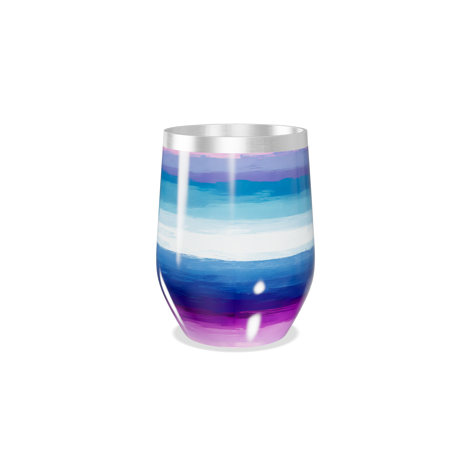 Copo Térmico Slim - Listras Azul e Roxo