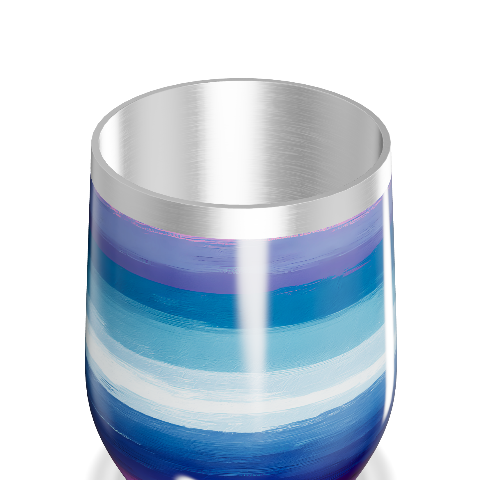 Copo Térmico Slim - Listras Azul e Roxo