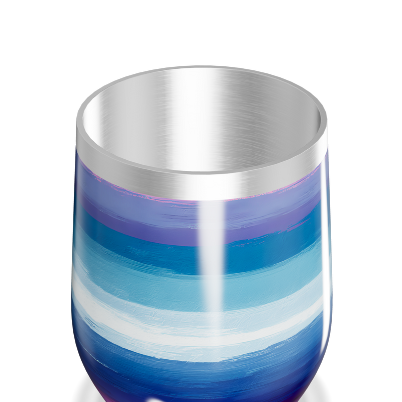 Copo Térmico Slim - Listras Azul e Roxo