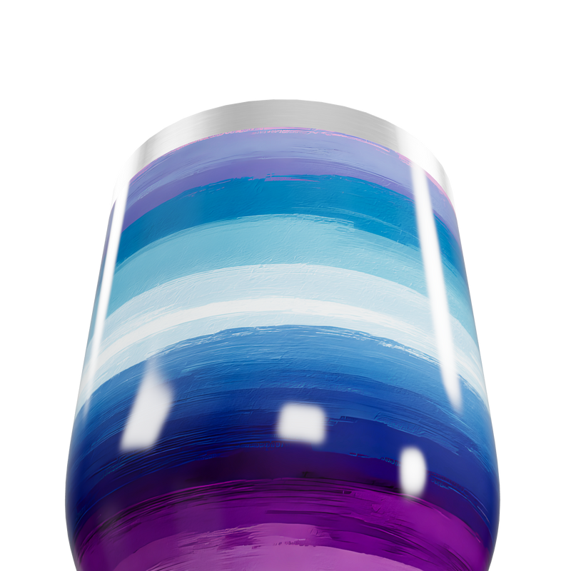 Copo Térmico Slim - Listras Azul e Roxo