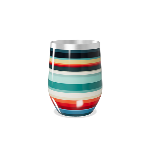 Copo Térmico Slim - Listras Coloridas Aço Inox