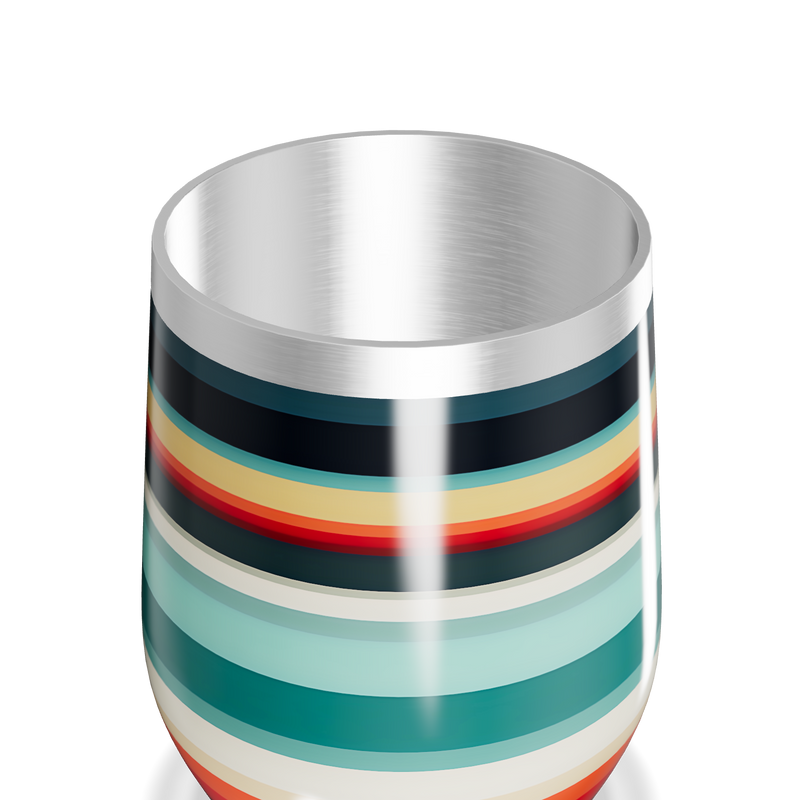 Copo Térmico Slim - Listras Coloridas Aço Inox