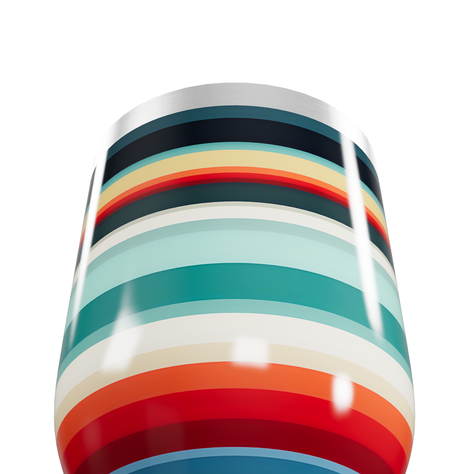 Copo Térmico Slim - Listras Coloridas Aço Inox