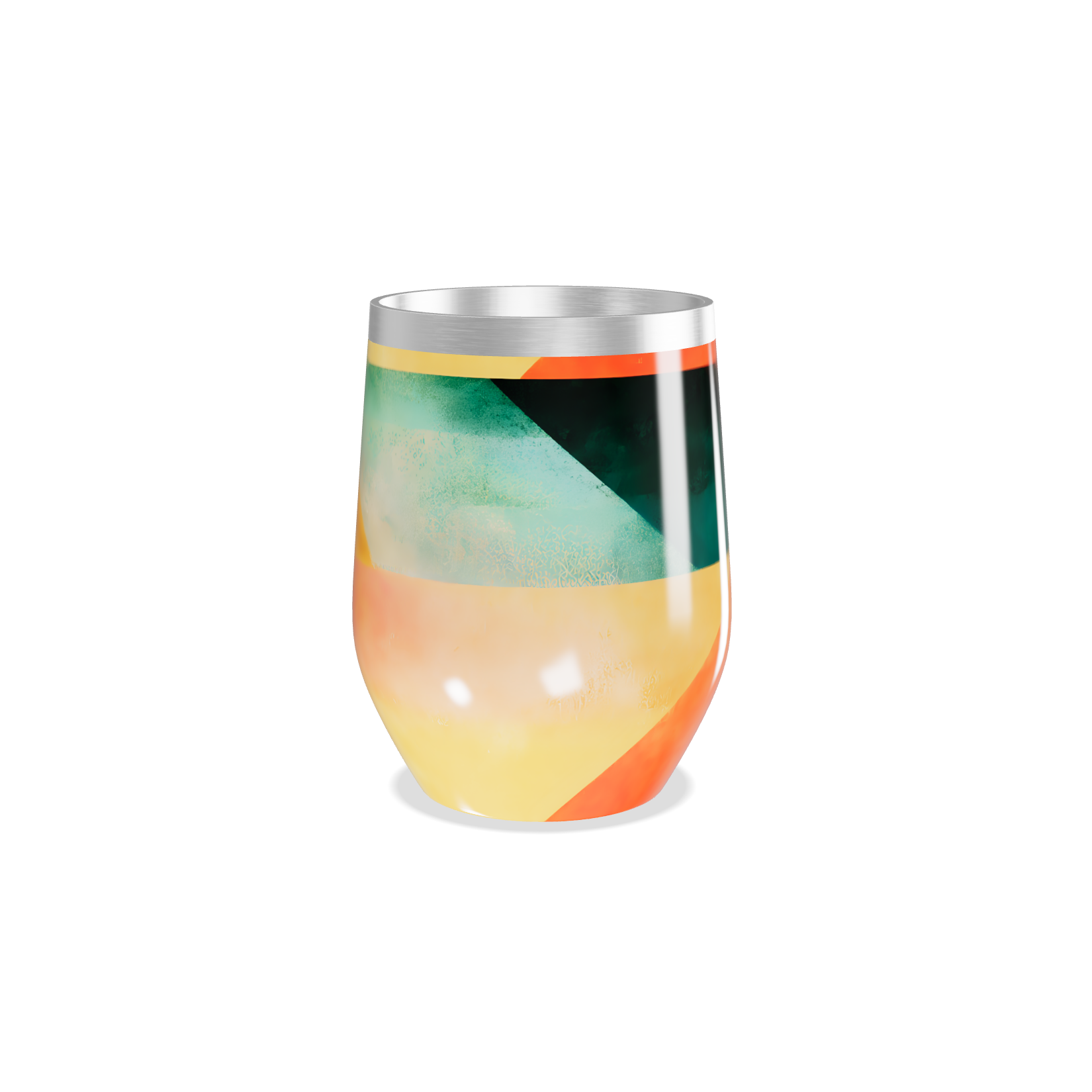 Copo Térmico Slim - Estampa Geométrica Colorida