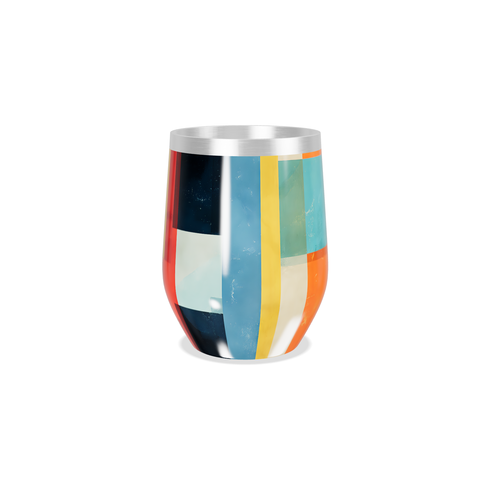 Copo Térmico Slim - Colorido Geométrico Inox