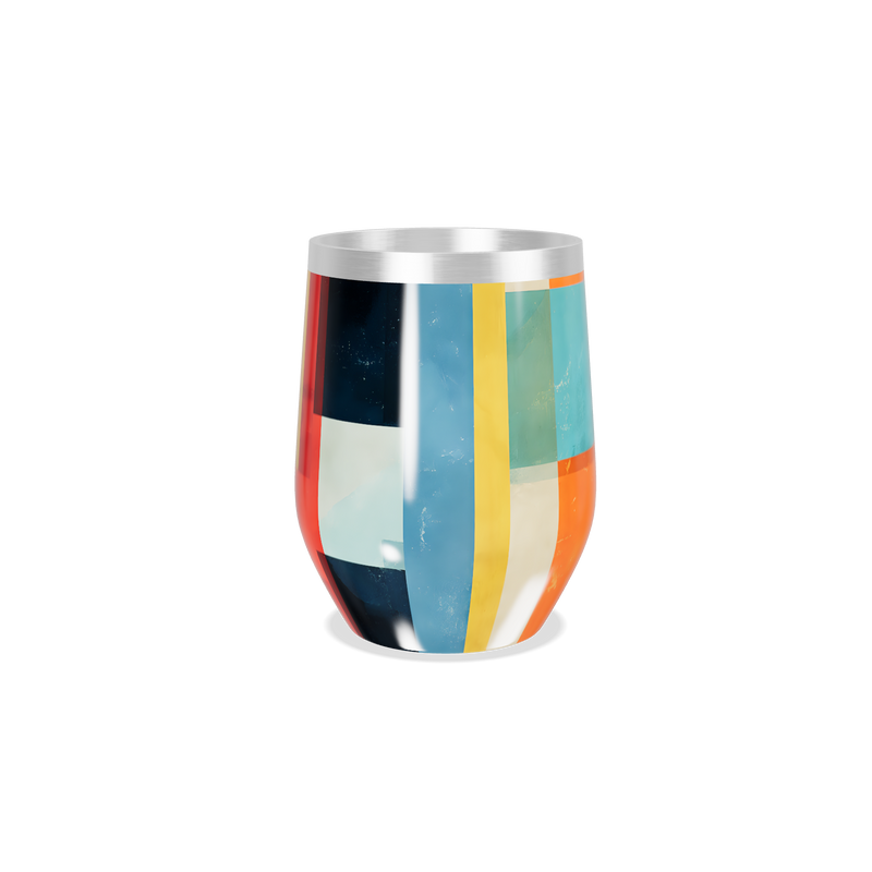 Copo Térmico Slim - Colorido Geométrico Inox