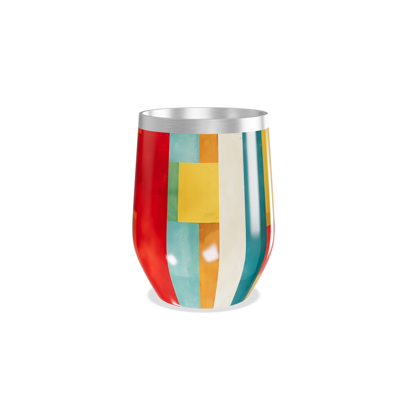 Copo Térmico Slim - Colorido Geométrico Inox