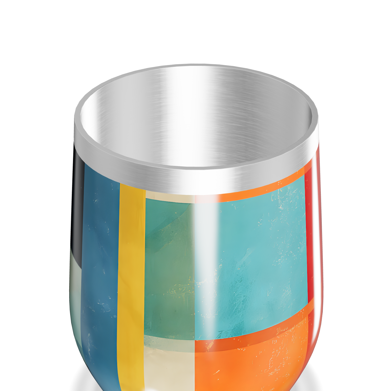 Copo Térmico Slim - Colorido Geométrico Inox