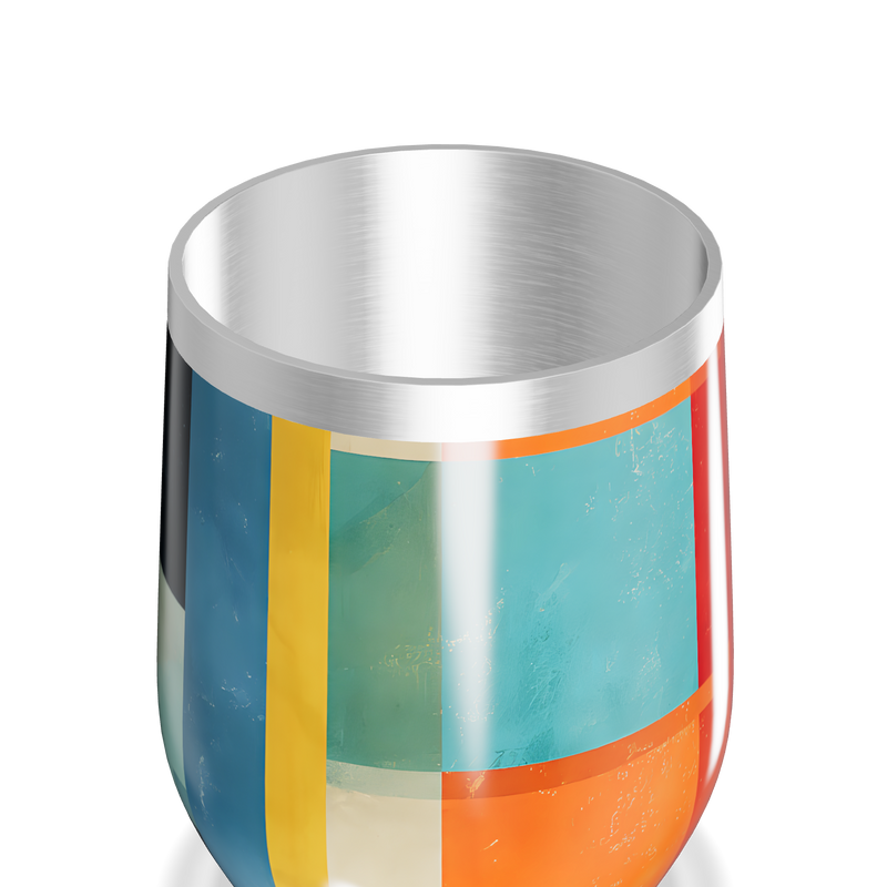 Copo Térmico Slim - Colorido Geométrico Inox