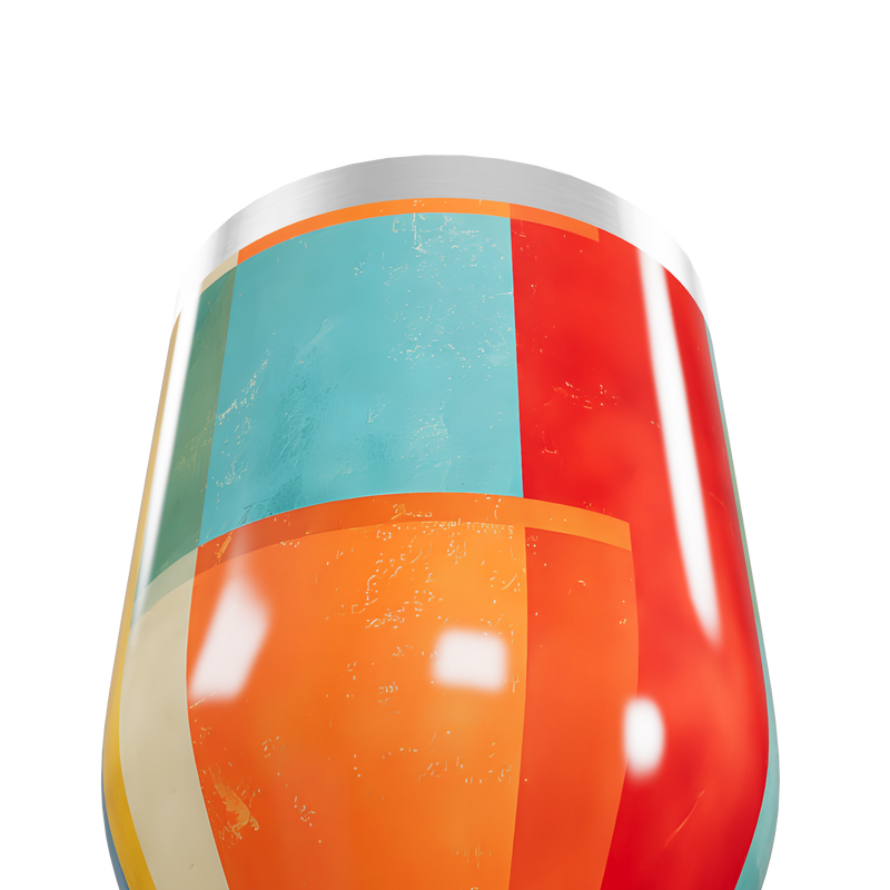 Copo Térmico Slim - Colorido Geométrico Inox