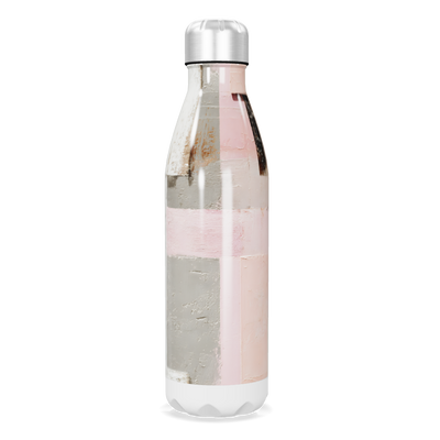 Garrafa Inox Rosa Bege Estampada