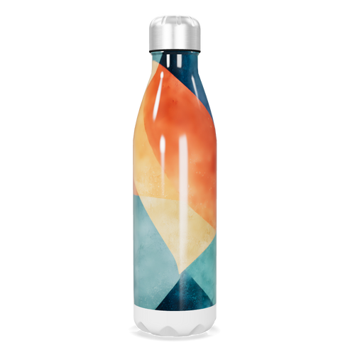 Garrafa Inox - Estampa Geométrica Colorida