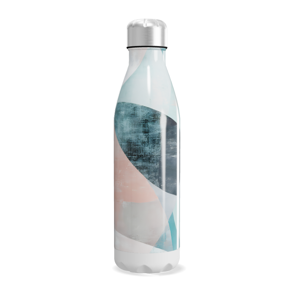 Garrafa Inox - Estampa Geométrica Azul