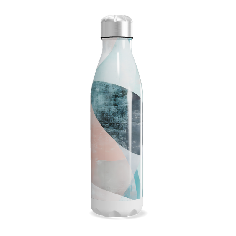 Garrafa Inox - Estampa Geométrica Azul