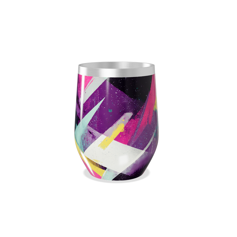 Copo Térmico Slim - Colorido com Arte Abstrata