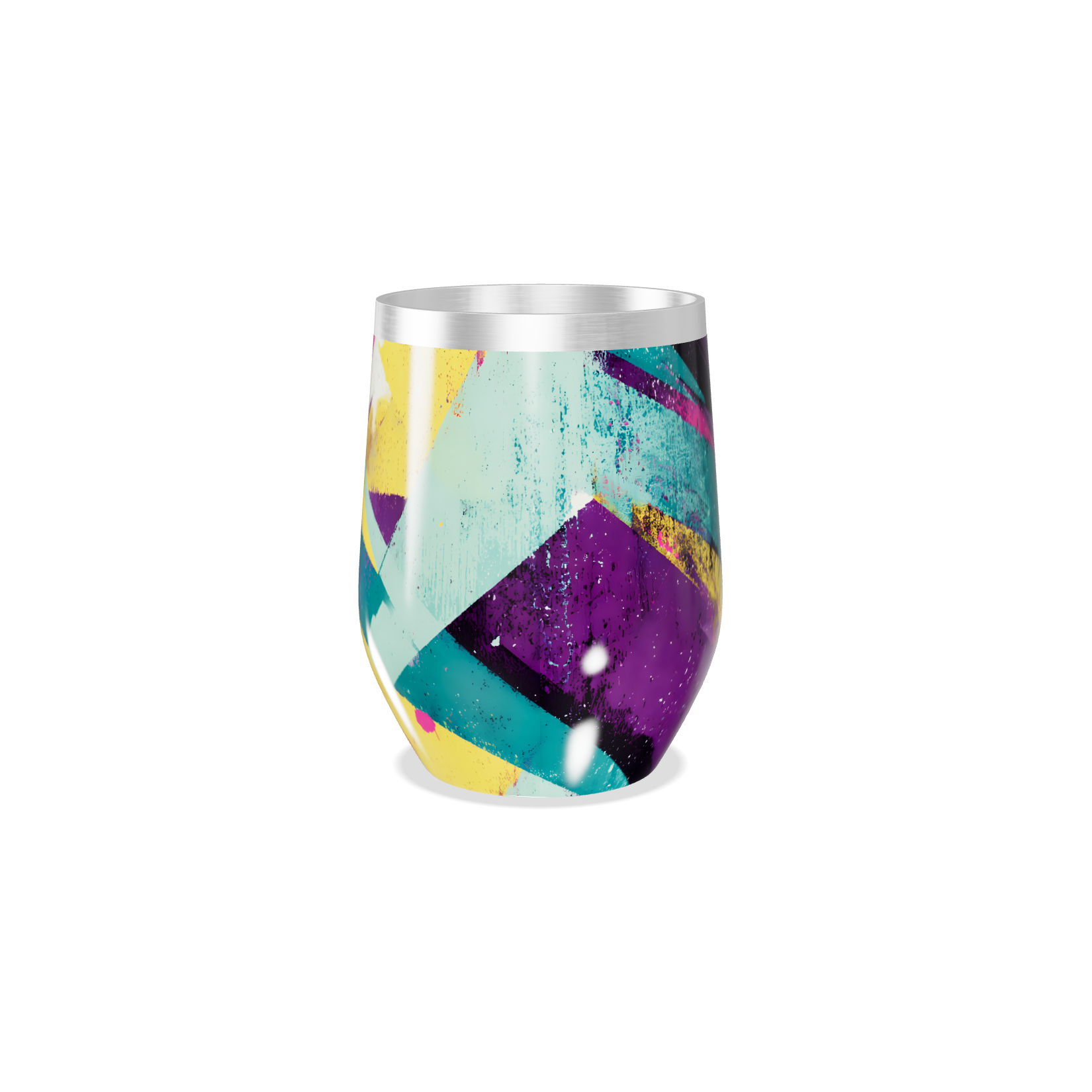 Copo Térmico Slim - Colorido com Arte Abstrata