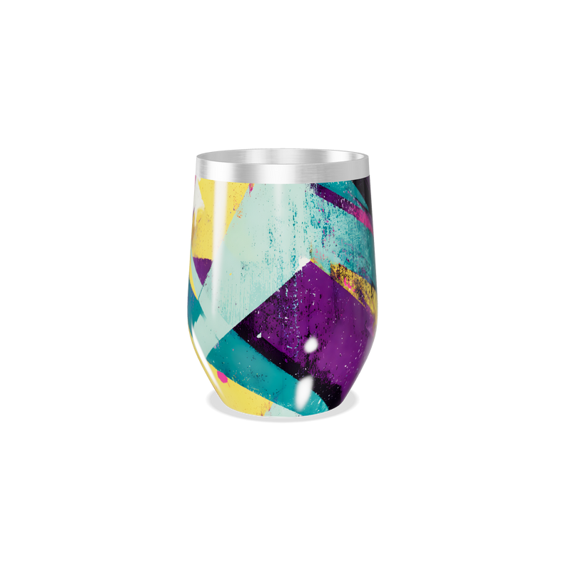 Copo Térmico Slim - Colorido com Arte Abstrata