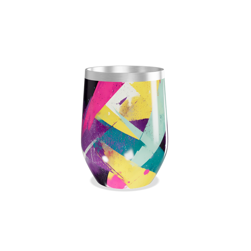 Copo Térmico Slim - Colorido com Arte Abstrata
