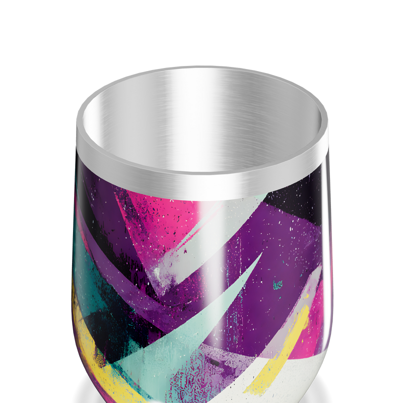 Copo Térmico Slim - Colorido com Arte Abstrata