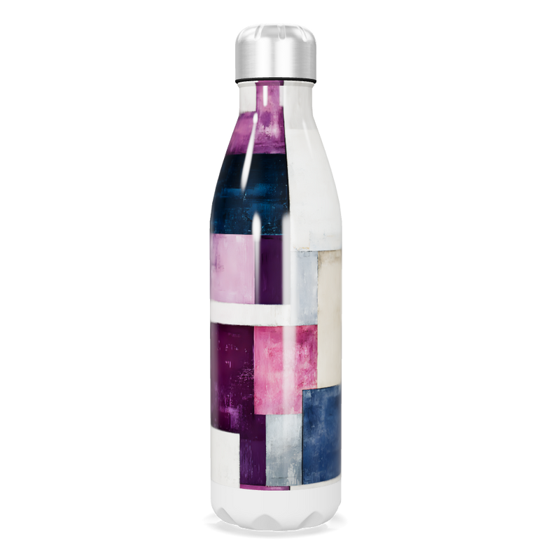 Garrafa Inox - Estampa Geométrica Colorida
