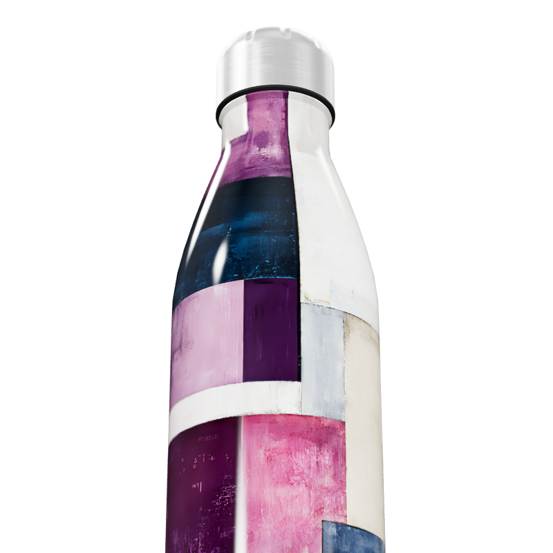 Garrafa Inox - Estampa Geométrica Colorida