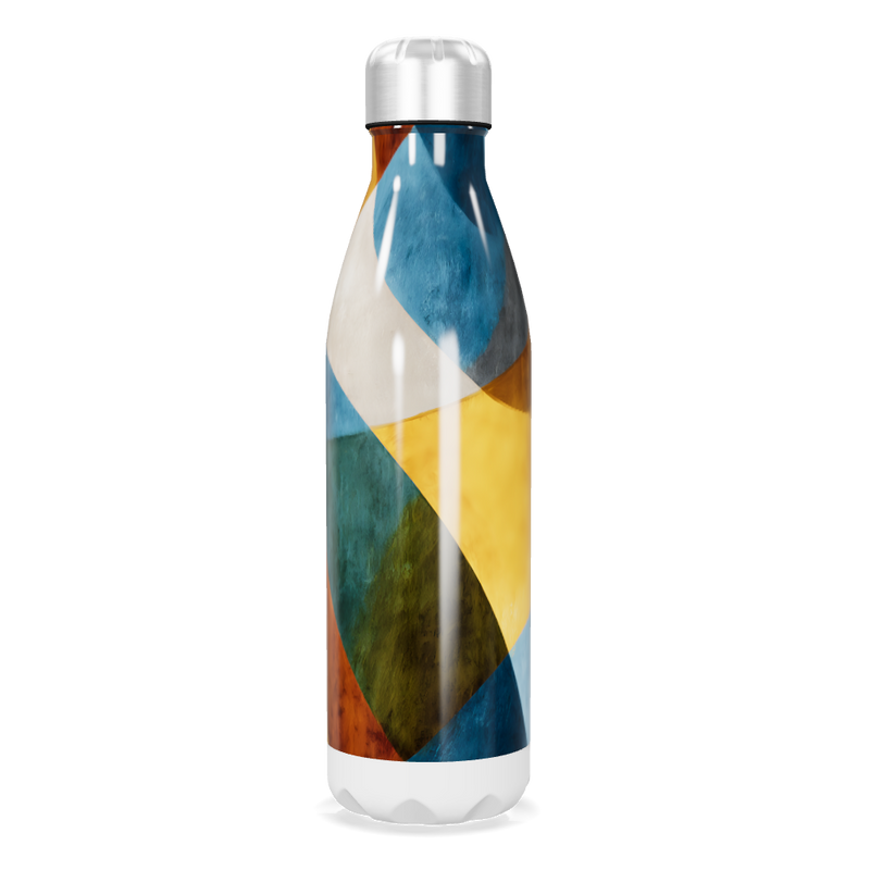 Garrafa Inox - Estampa Geométrica Colorida