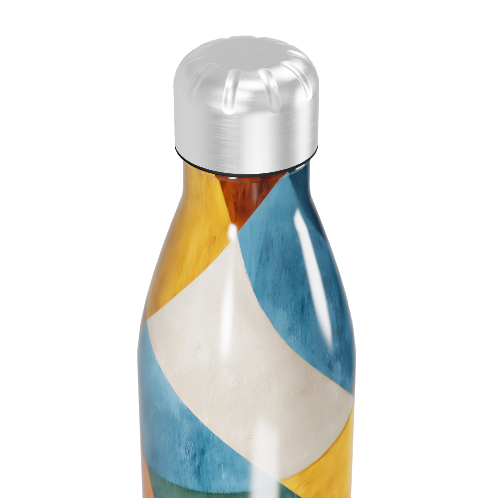 Garrafa Inox - Estampa Geométrica Colorida