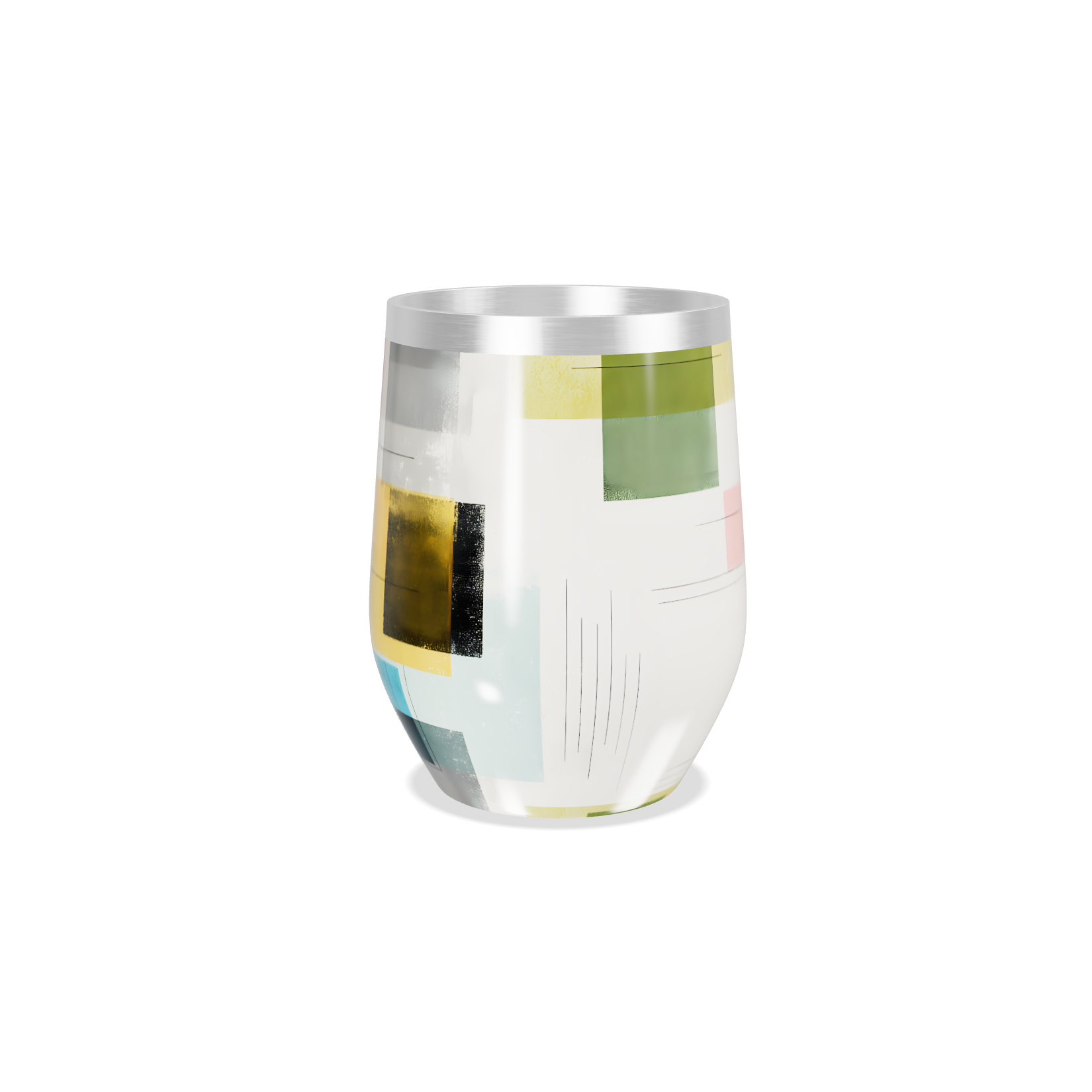 Copo Térmico Slim - Colorido Geométrico Inox