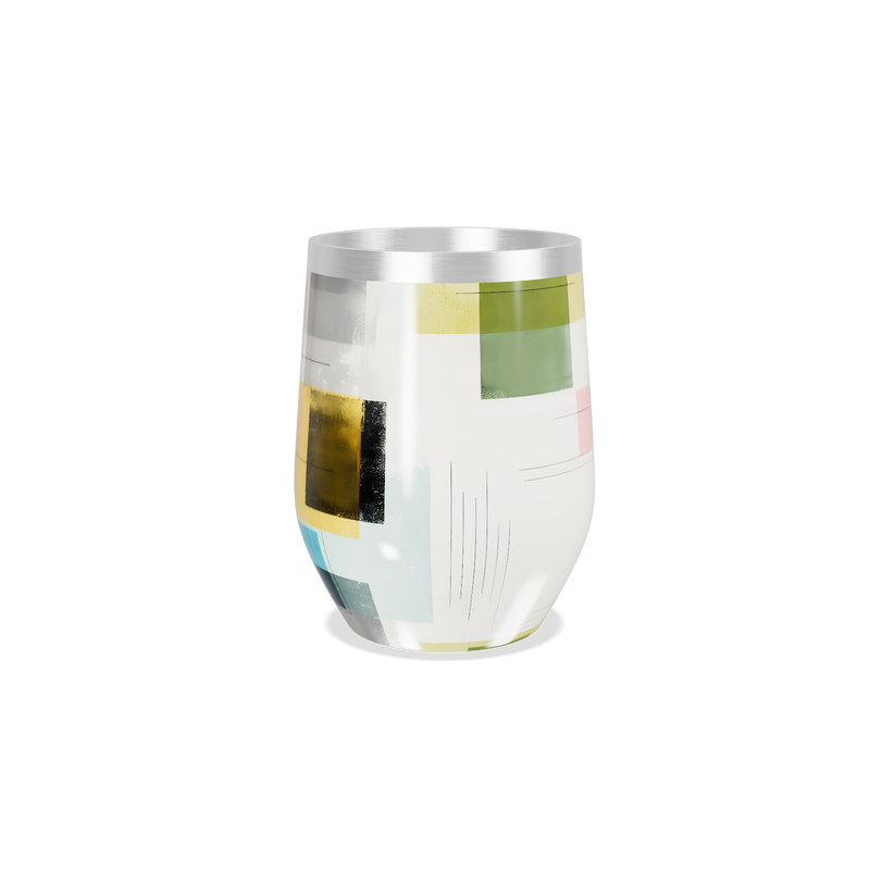 Copo Térmico Slim - Colorido Geométrico Inox