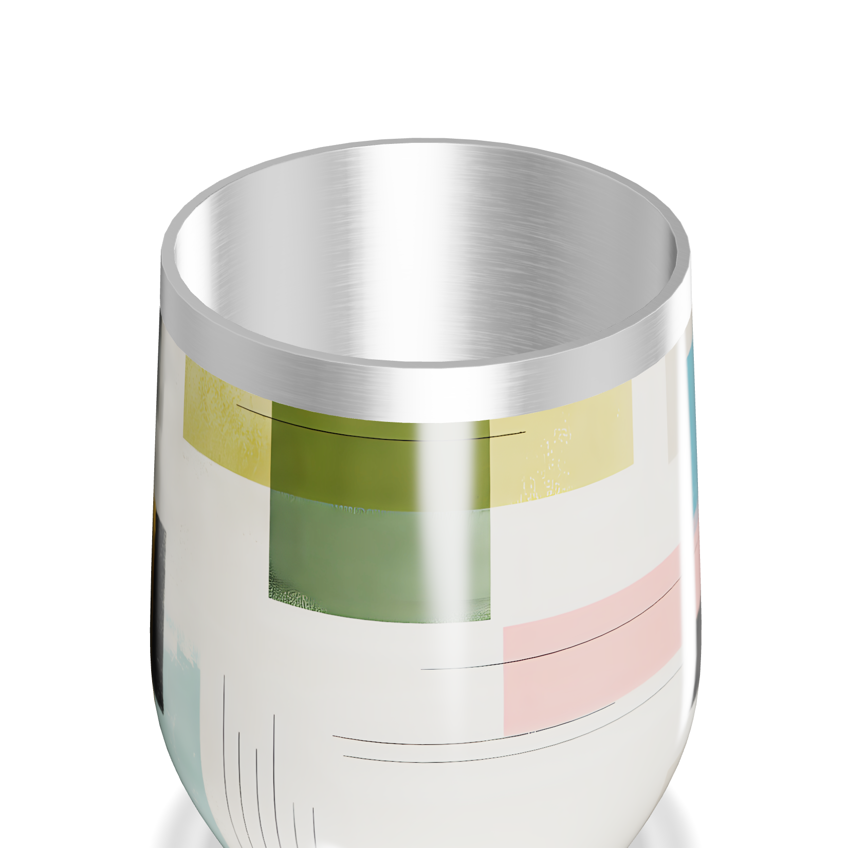 Copo Térmico Slim - Colorido Geométrico Inox