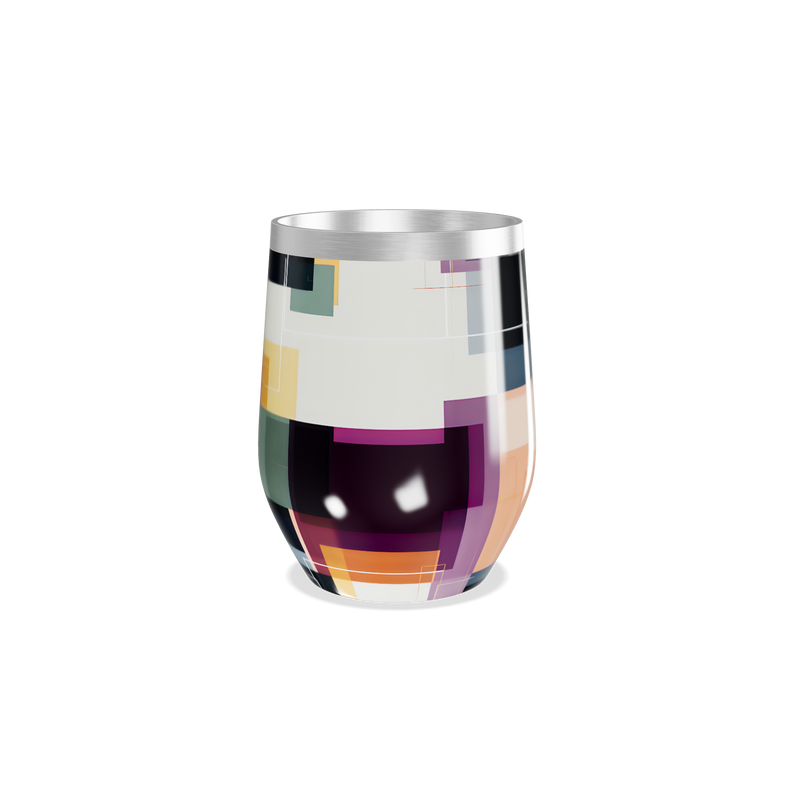 Copo Térmico Slim - Colorido Geométrico Inox