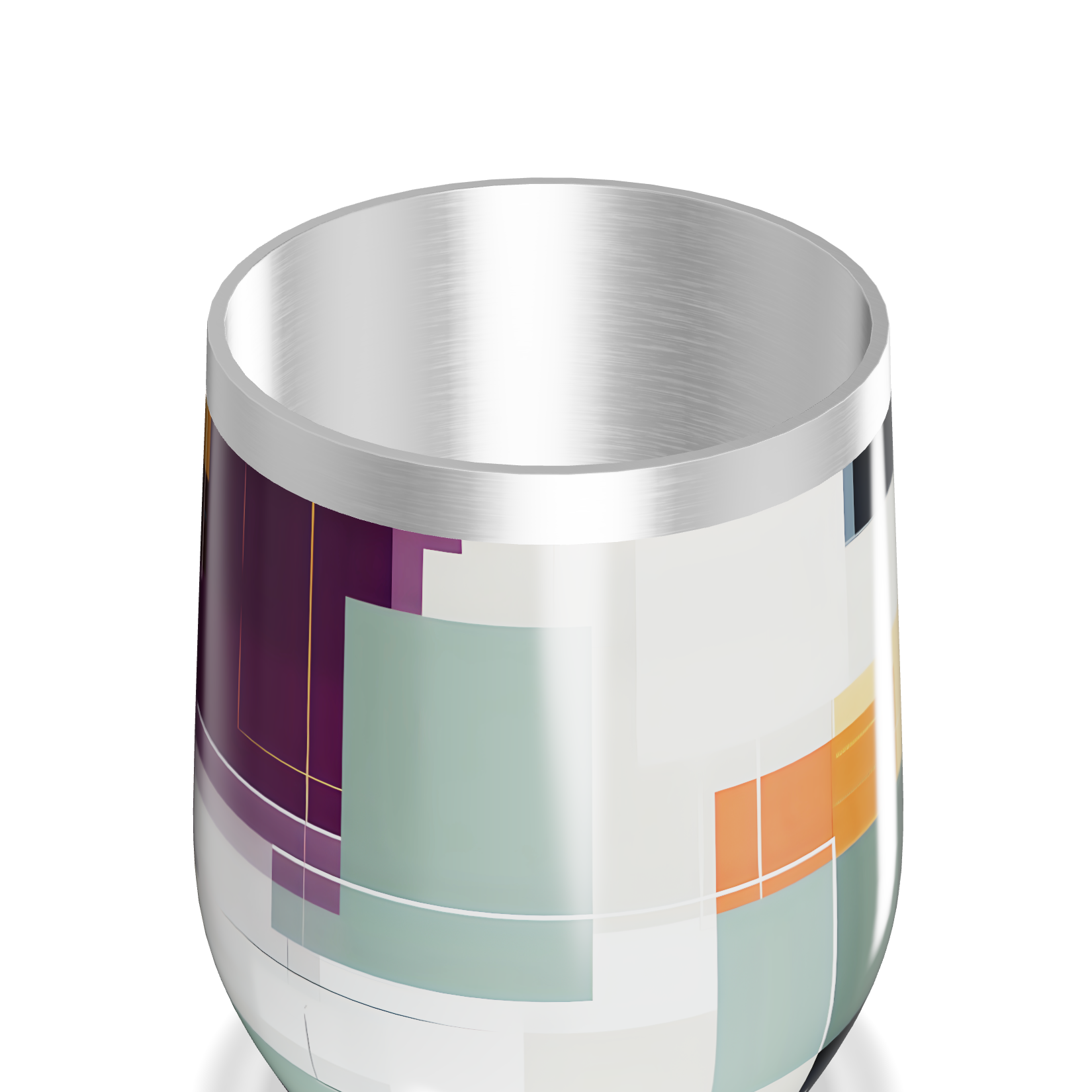 Copo Térmico Slim - Colorido Geométrico Inox