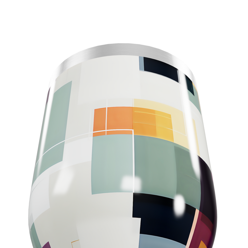 Copo Térmico Slim - Colorido Geométrico Inox