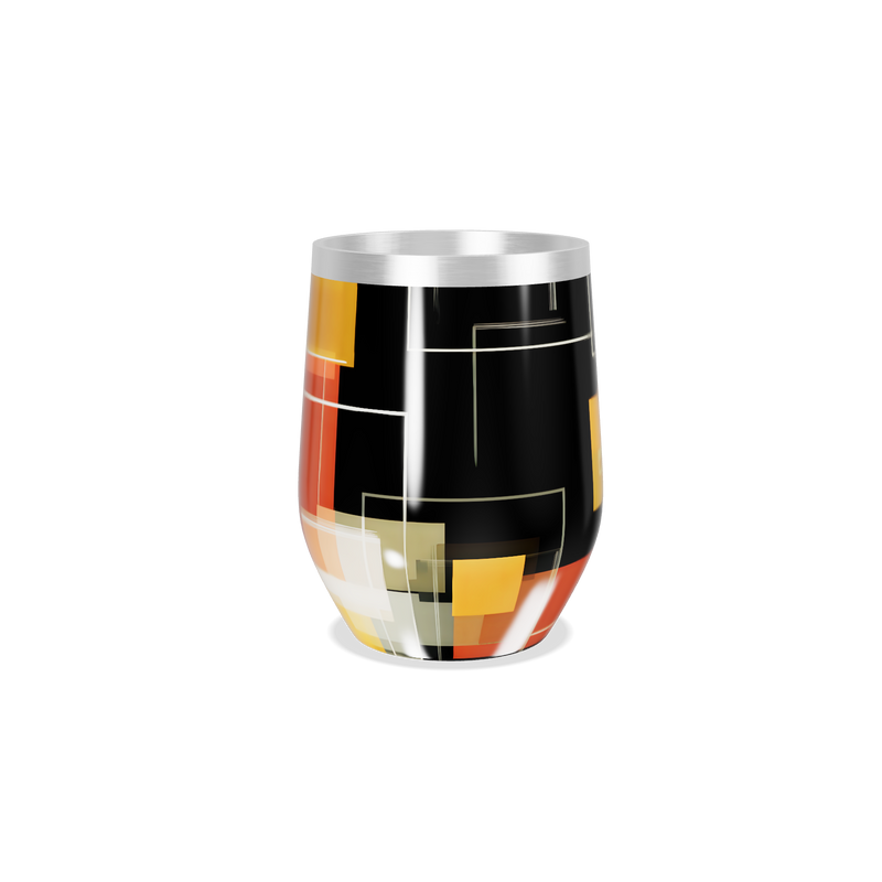 Copo Térmico Slim - Design Geométrico Colorido