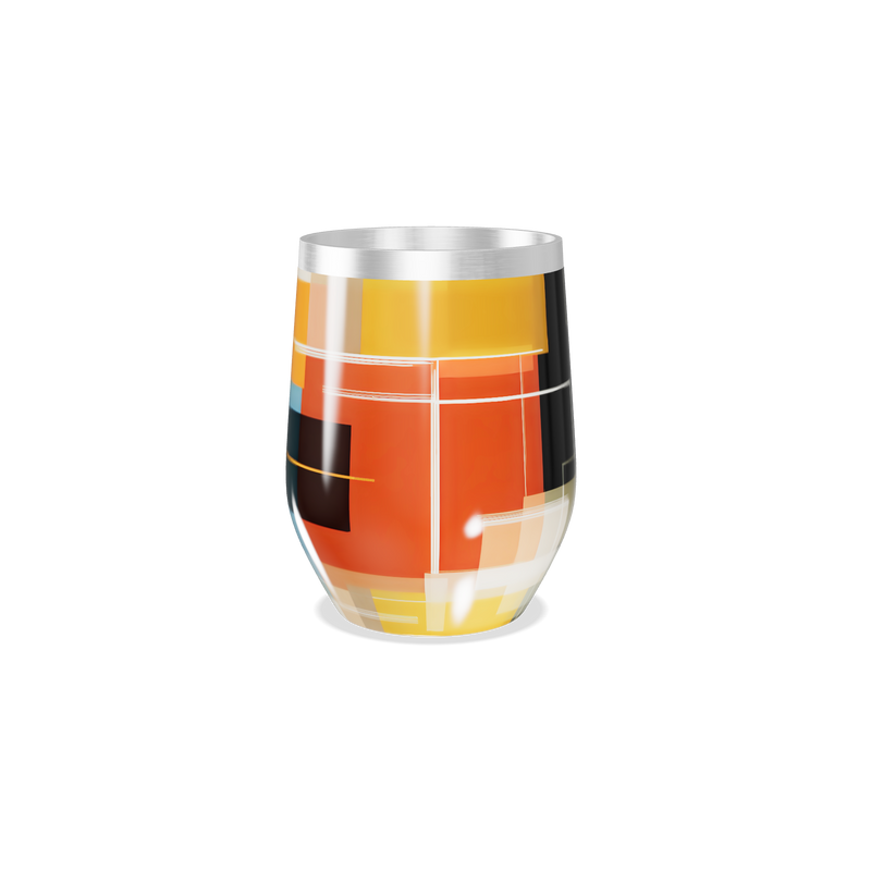 Copo Térmico Slim - Design Geométrico Colorido