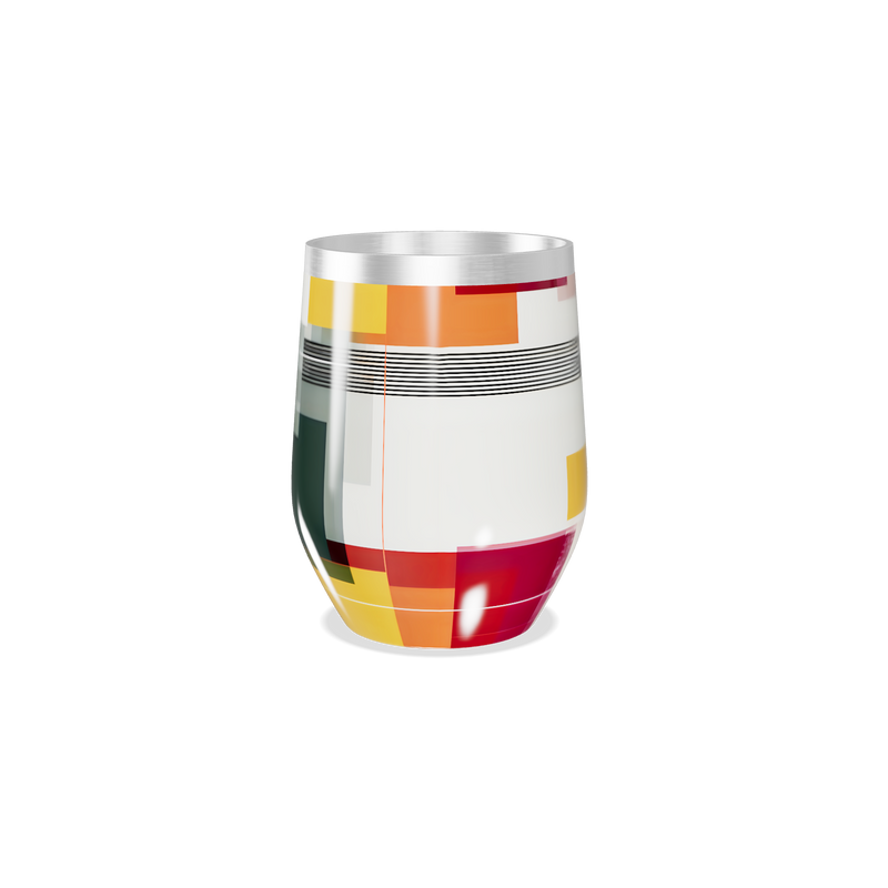 Copo Térmico Slim - Geométrico em Aço Multicor
