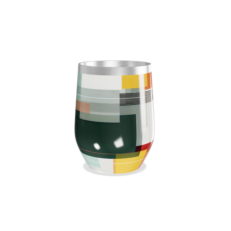 Copo Térmico Slim - Geométrico em Aço Multicor