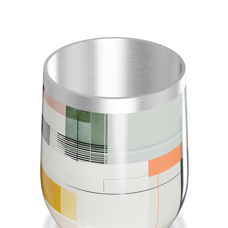 Copo Térmico Slim - Geométrico em Aço Multicor