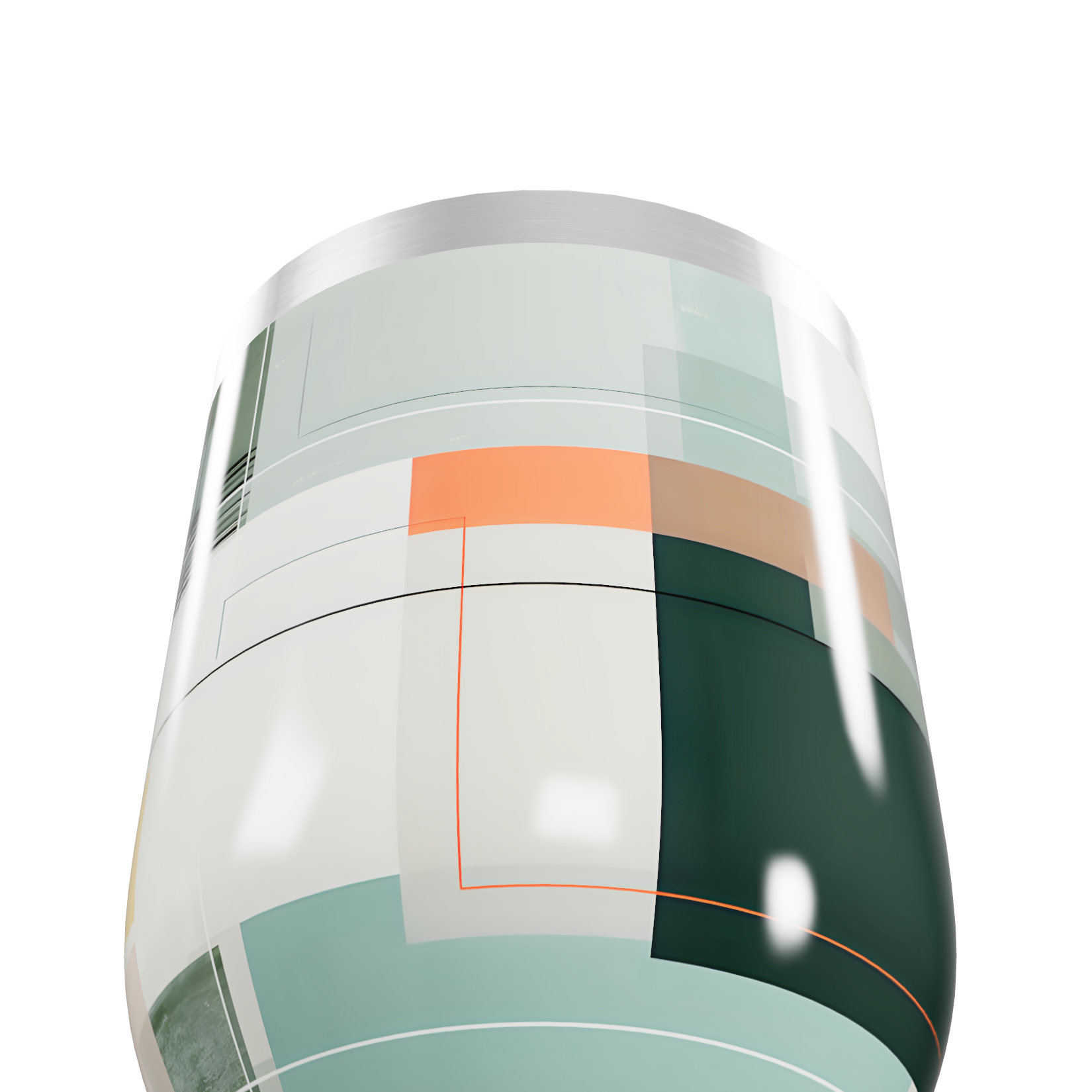 Copo Térmico Slim - Geométrico em Aço Multicor