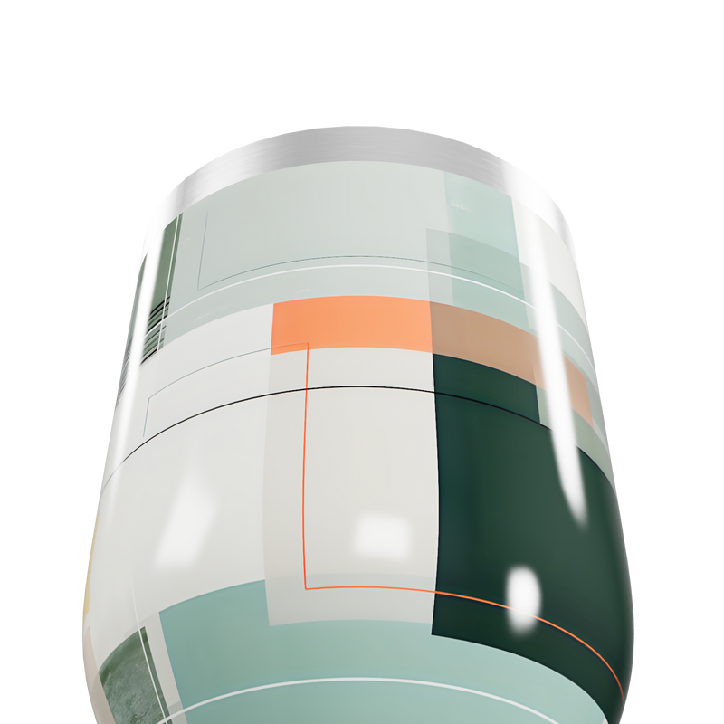 Copo Térmico Slim - Geométrico em Aço Multicor