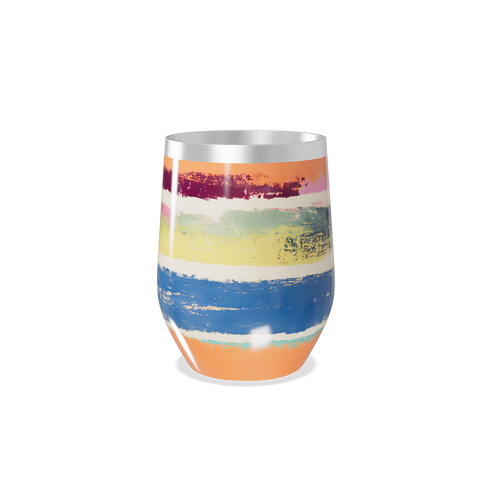 Copo Térmico Slim - Listras Coloridas Aço Inox