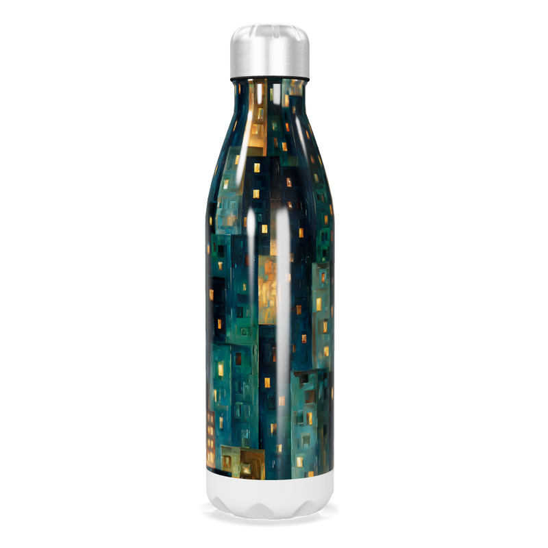 Garrafa Inox - Estampa Noturna Urbana