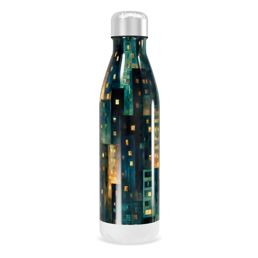 Garrafa Inox - Estampa Noturna Urbana