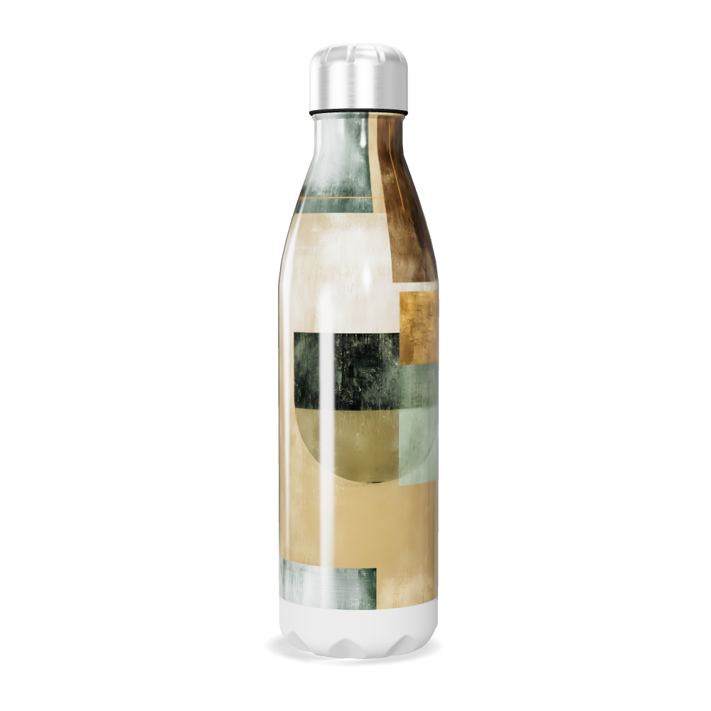 Garrafa Inox - Estampa Geométrica Colorida