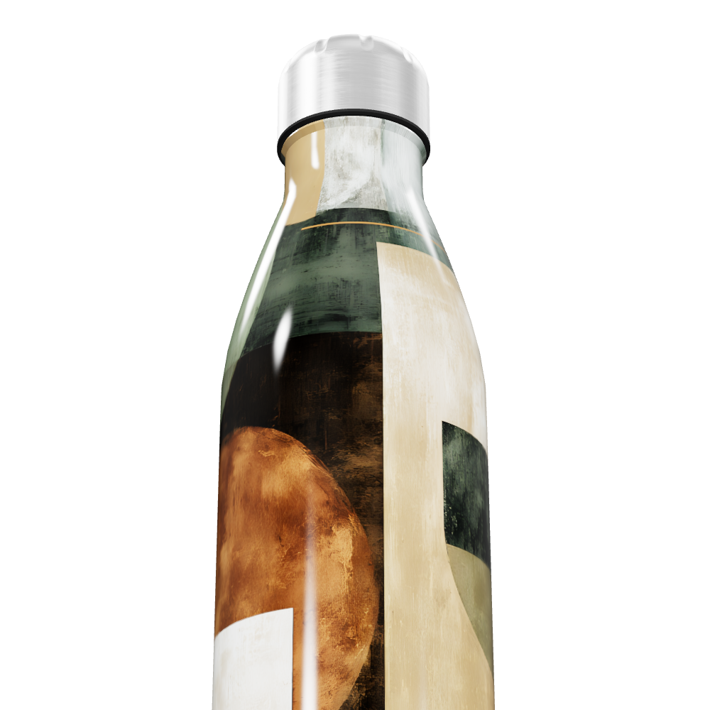 Garrafa Inox - Estampa Geométrica Colorida