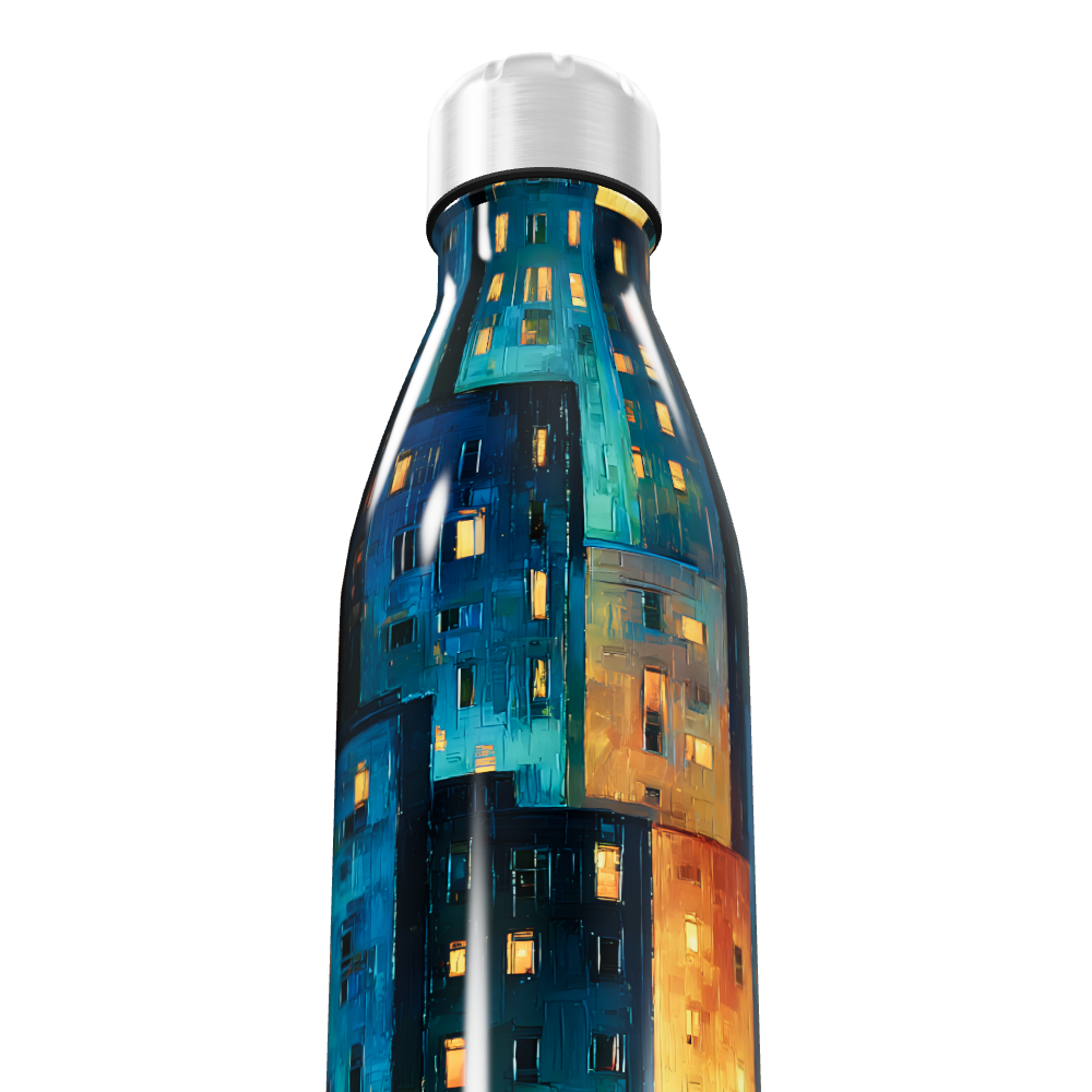 Garrafa Inox - Estampa Noturna Colorida