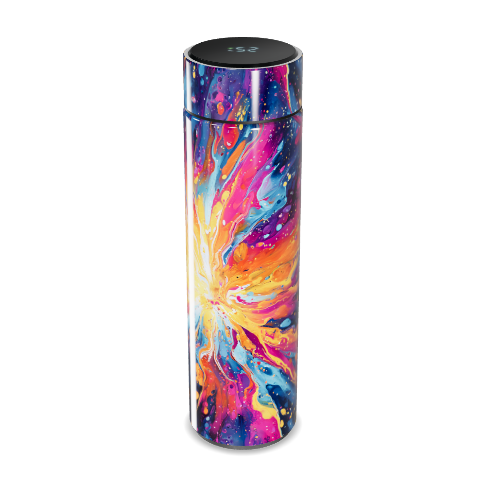 Garrafa Térmica Touch - Estampa Abstrata Colorida