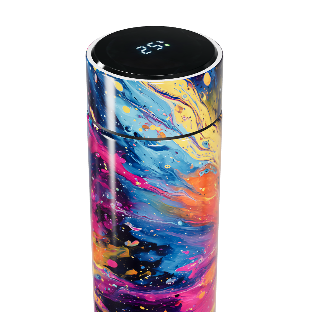 Garrafa Térmica Touch - Estampa Abstrata Colorida